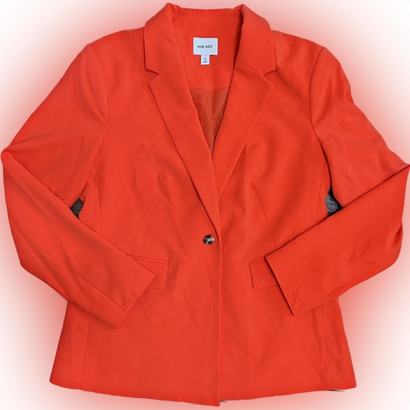 Nine West Bright Orange Blazer